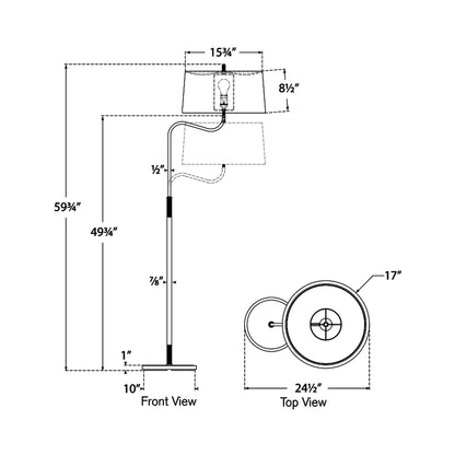 Canto Floor Lamp - line drawing.