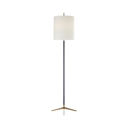 Caron Floor Lamp in Bronze with Antique Brass/Linen.