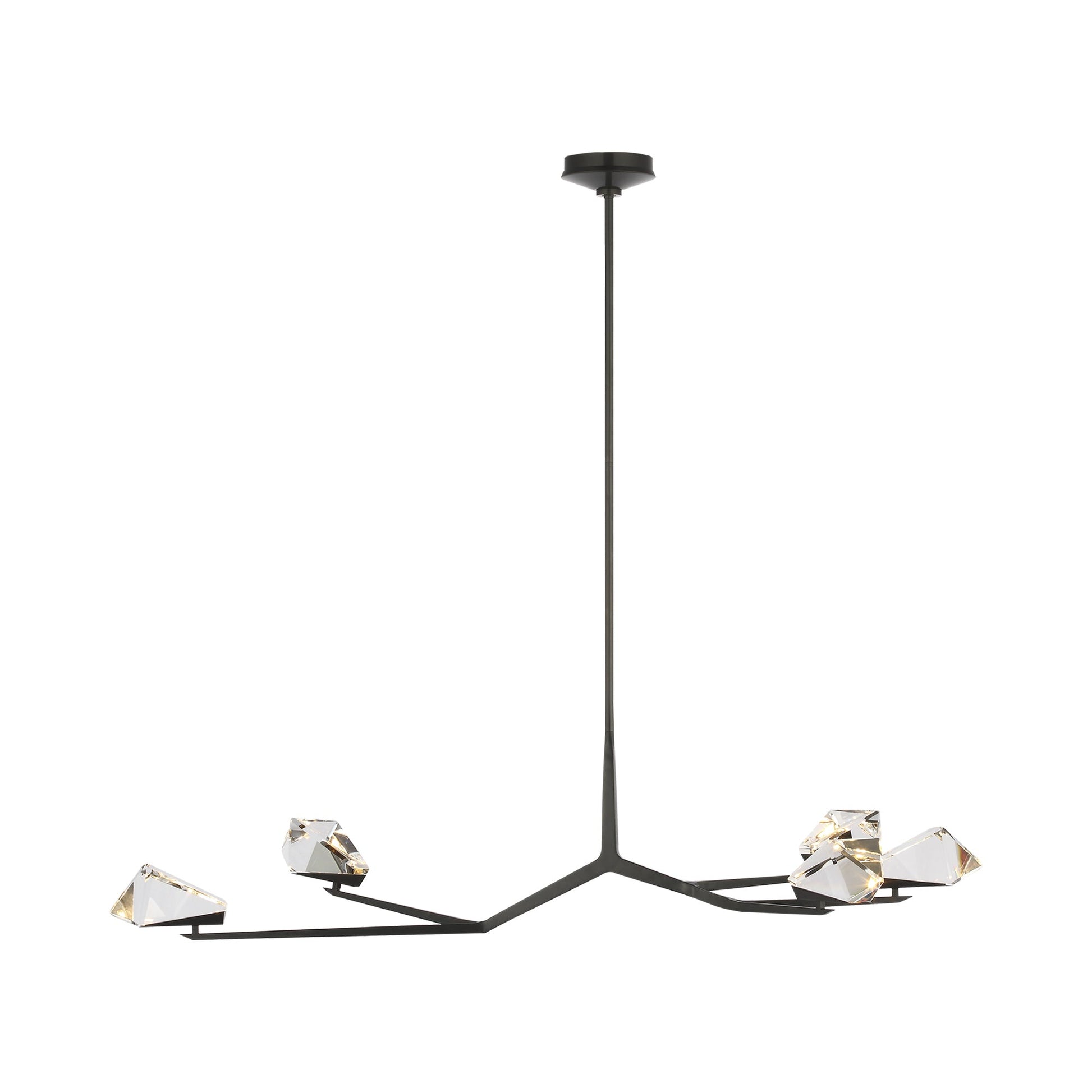 Carraig LED Chandelier in Bronze (5-Light).