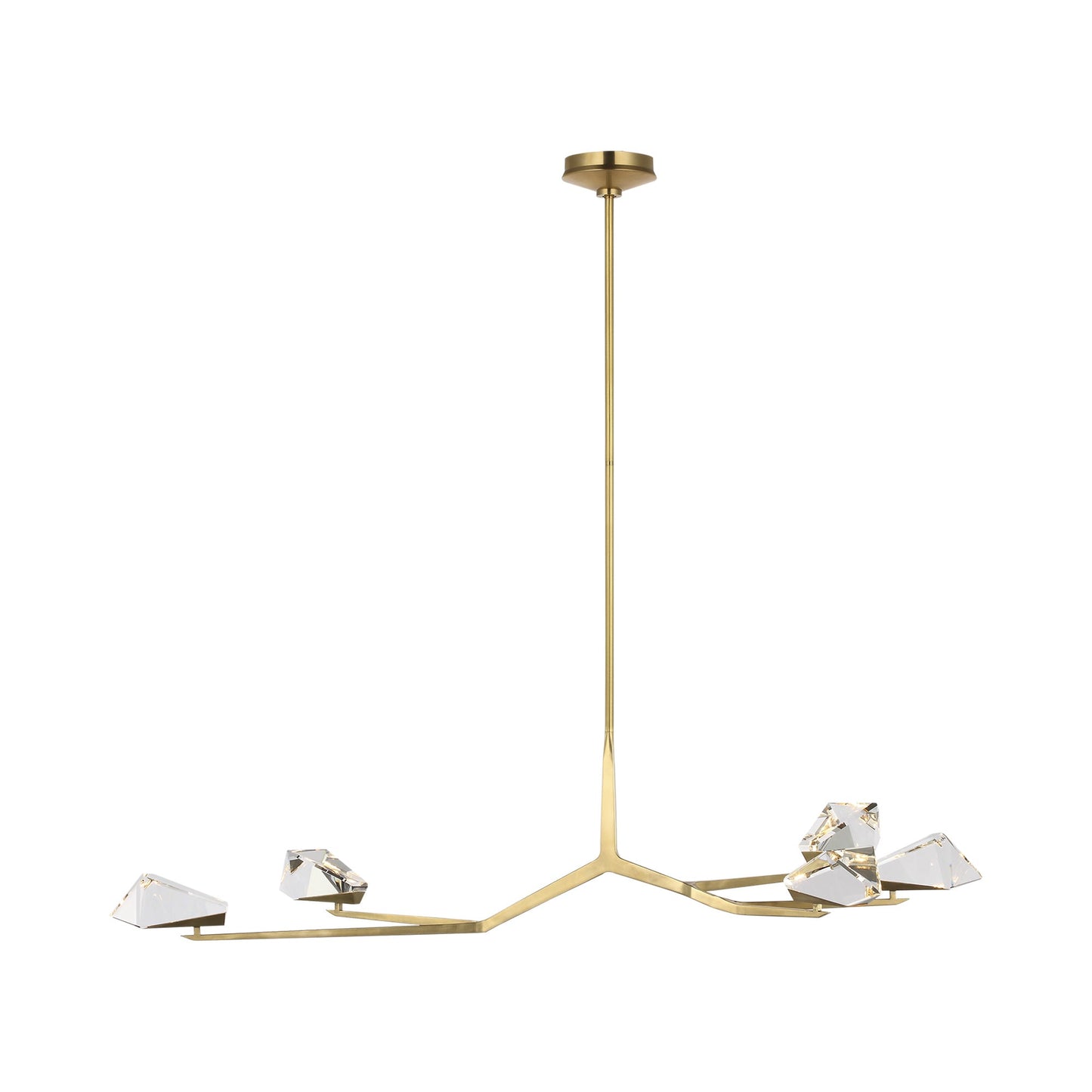 Carraig LED Chandelier in Natural Brass (5-Light).