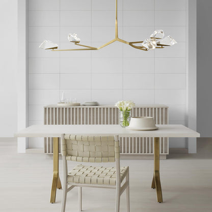Carraig LED Chandelier in dining room.