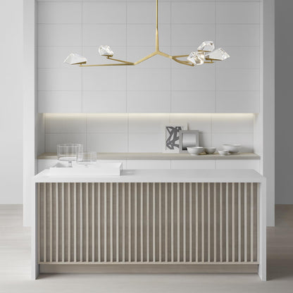 Carraig LED Chandelier in kitchen.