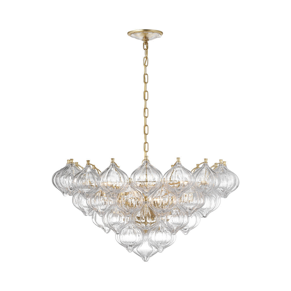 Caselli Chandelier in Gild (Clear Glass).