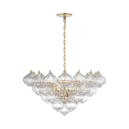 Caselli Chandelier in Gild (Clear Glass).