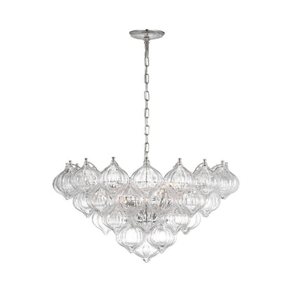 Caselli Chandelier in Polished Nickel (Clear Glass).