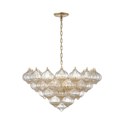 Caselli Chandelier in Gild (Gold Fleck Glass).