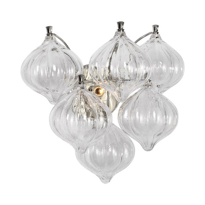 Caselli Wall Light in Polished Nickel (Clear Glass).