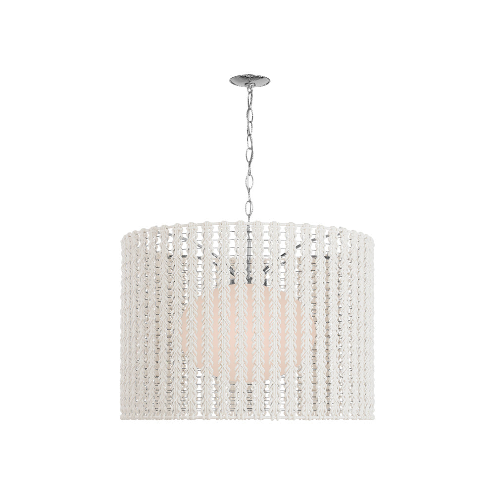 Catania Pendant Light in Polished Nickel (39.25-Inch).