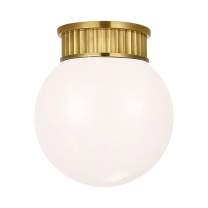 Cavill Flush Mount Ceiling Light in Natural Brass (7.5-Inch).