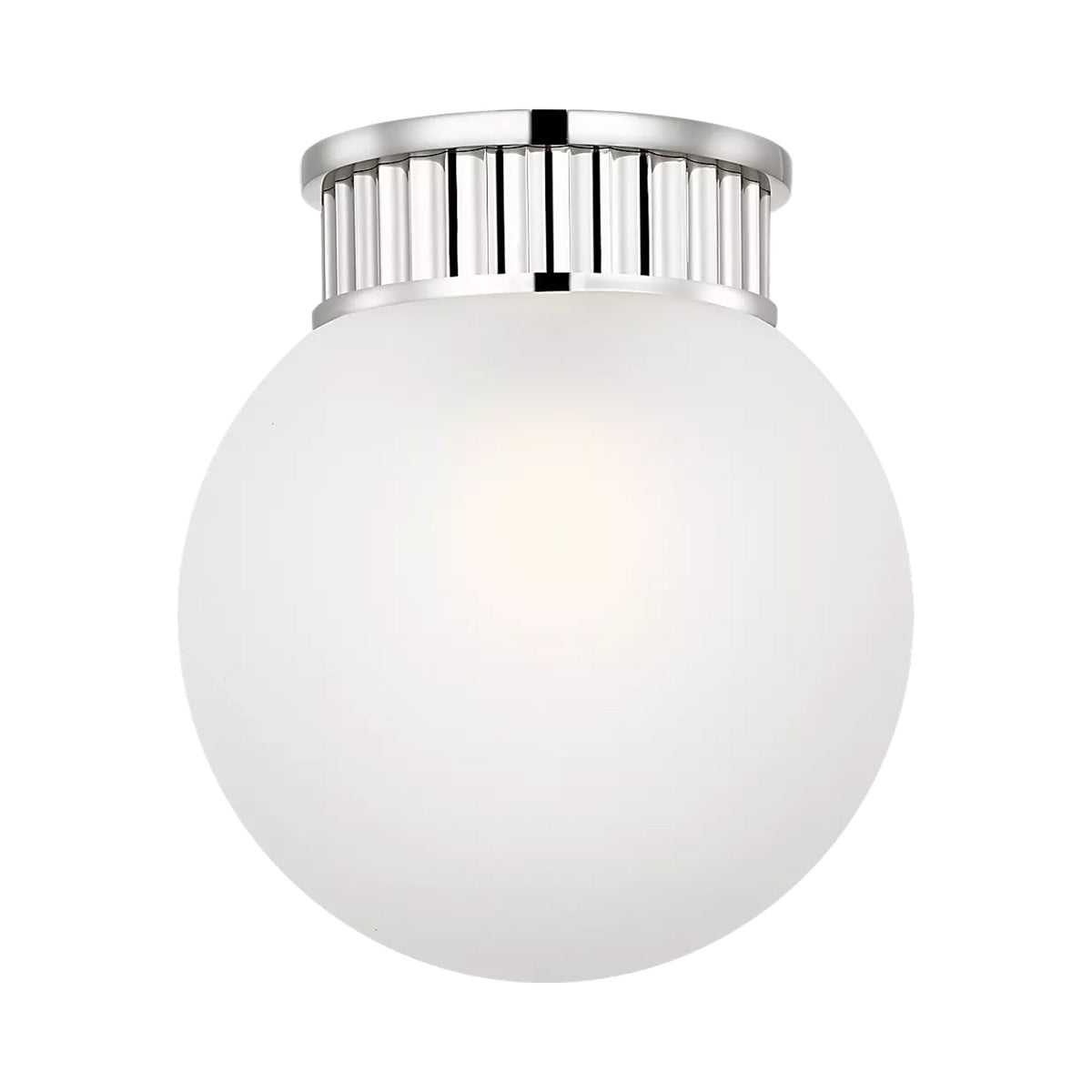 Cavill Flush Mount Ceiling Light in Polished Nickel (7.5-Inch).