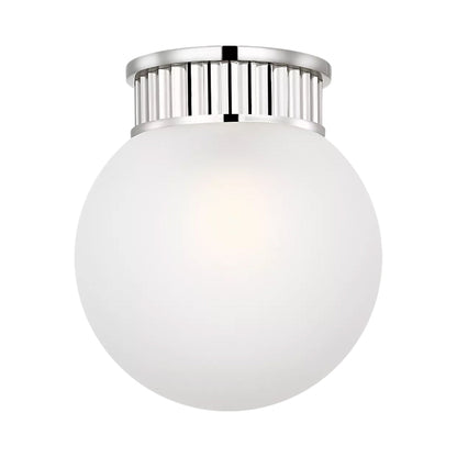 Cavill Flush Mount Ceiling Light in Polished Nickel (7.5-Inch).