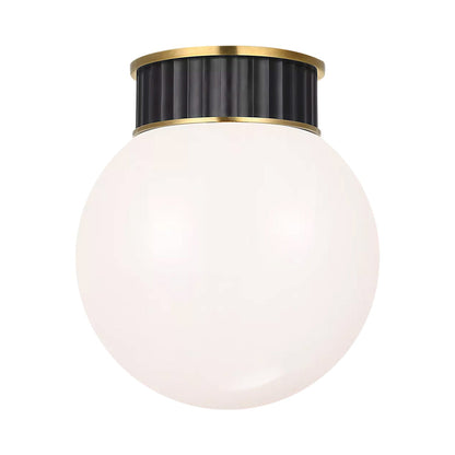 Cavill Flush Mount Ceiling Light in Bronze And Natural Brass (11.5-Inch).