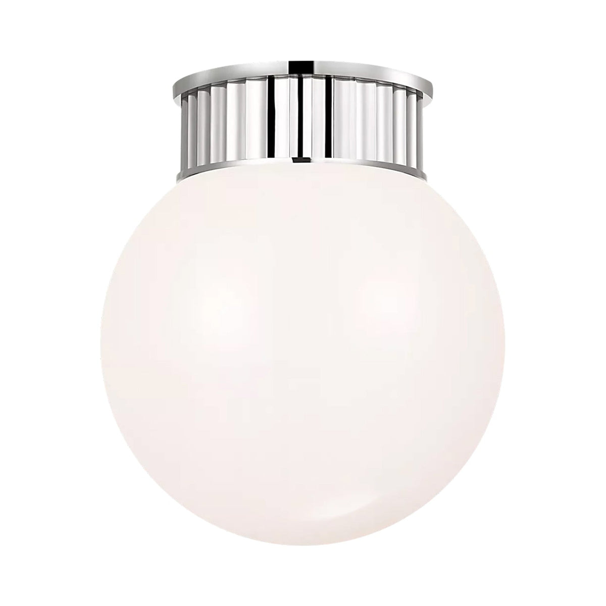 Cavill Flush Mount Ceiling Light in Polished Nickel (11.5-Inch).