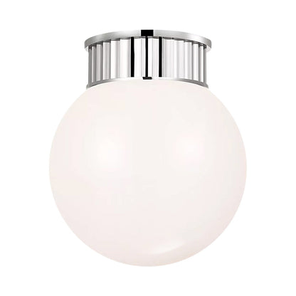 Cavill Flush Mount Ceiling Light in Polished Nickel (11.5-Inch).