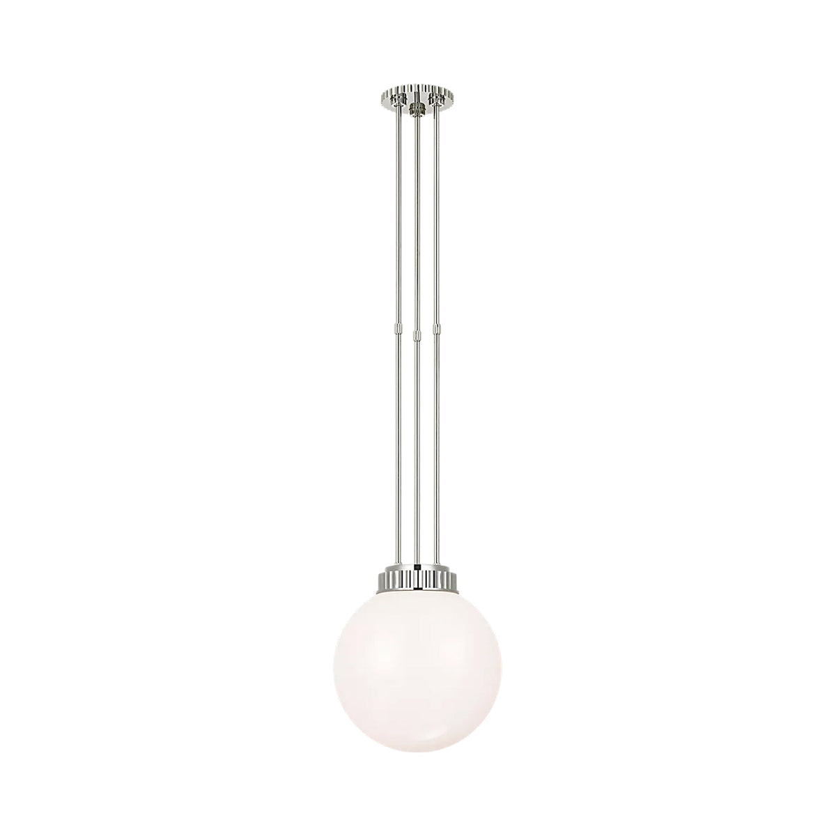 Cavill Pendant Light in Polished Nickel (11.5-Inch).