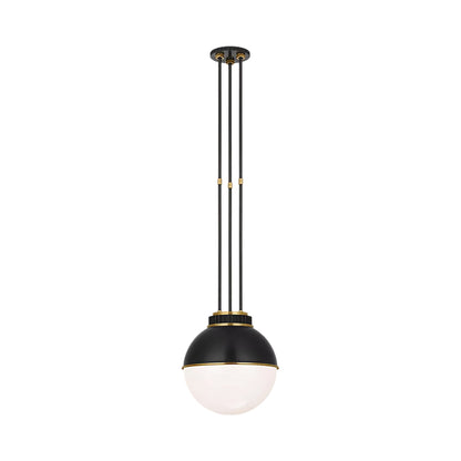Cavill Pendant Light in Bronze And Natural Brass (12-Inch).