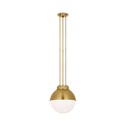 Cavill Pendant Light in Natural Brass (12-Inch).