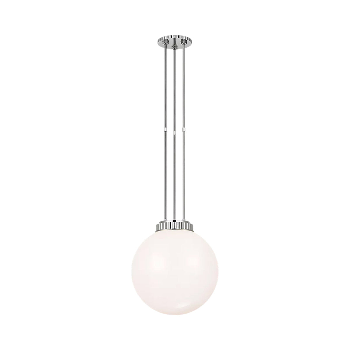 Cavill Pendant Light in Polished Nickel (15.5-Inch).