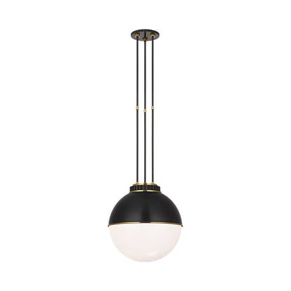 Cavill Pendant Light in Bronze And Natural Brass (16.25-Inch).