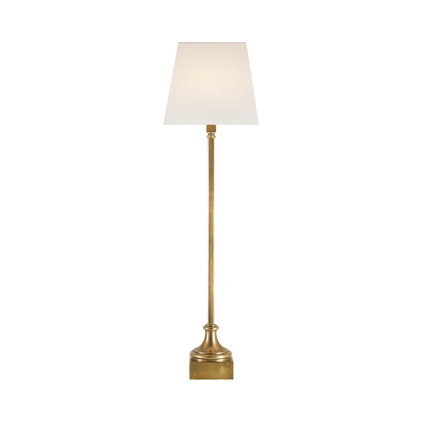 Cawdor Table Lamp in Antique-Burnished Brass.
