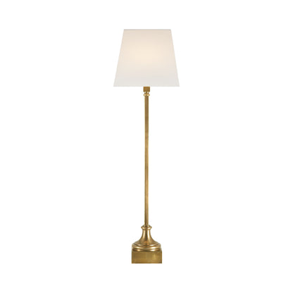 Cawdor Table Lamp in Antique-Burnished Brass.