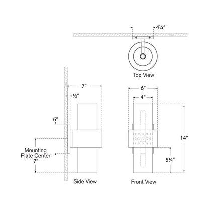 Chalmette Wall Light - line drawing.