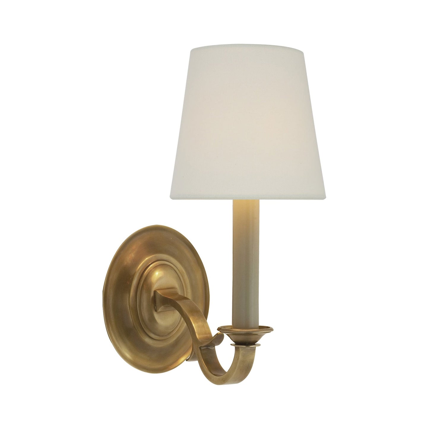 Channing Wall Light in Hand-Rubbed Antique Brass (1-Light).