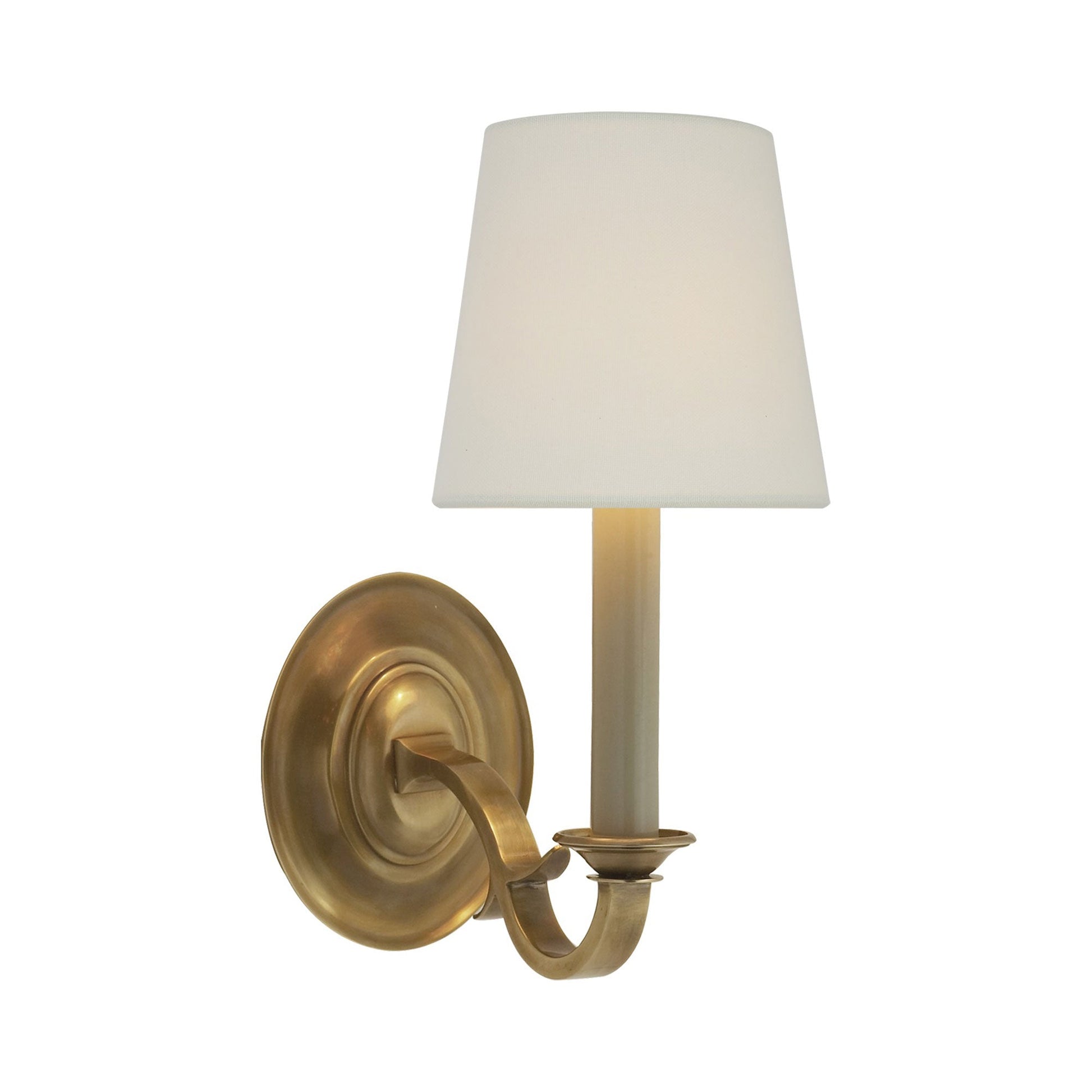 Channing Wall Light in Hand-Rubbed Antique Brass (1-Light).