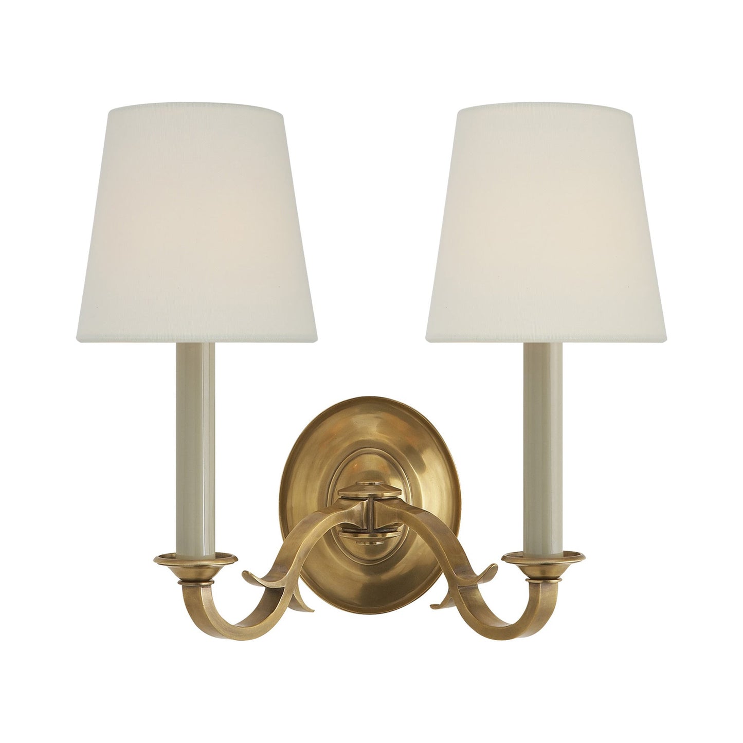 Channing Wall Light in Hand-Rubbed Antique Brass (2-Light).