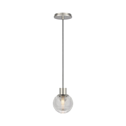 Circon Mini LED Pendant Light in Polished Nickel.