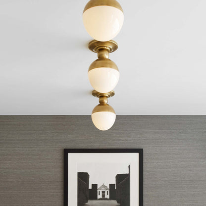 Clark Flush Mount Ceiling Light in living room.