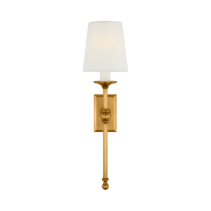 Classic Tail Wall Light in Antique-Burnished Brass (Rectangle).