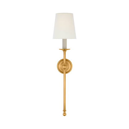 Classic Tail Wall Light in Antique-Burnished Brass (Round).