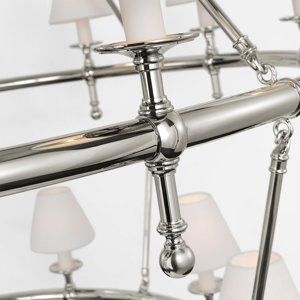 Classic Two-Tier Chandelier in Detail.