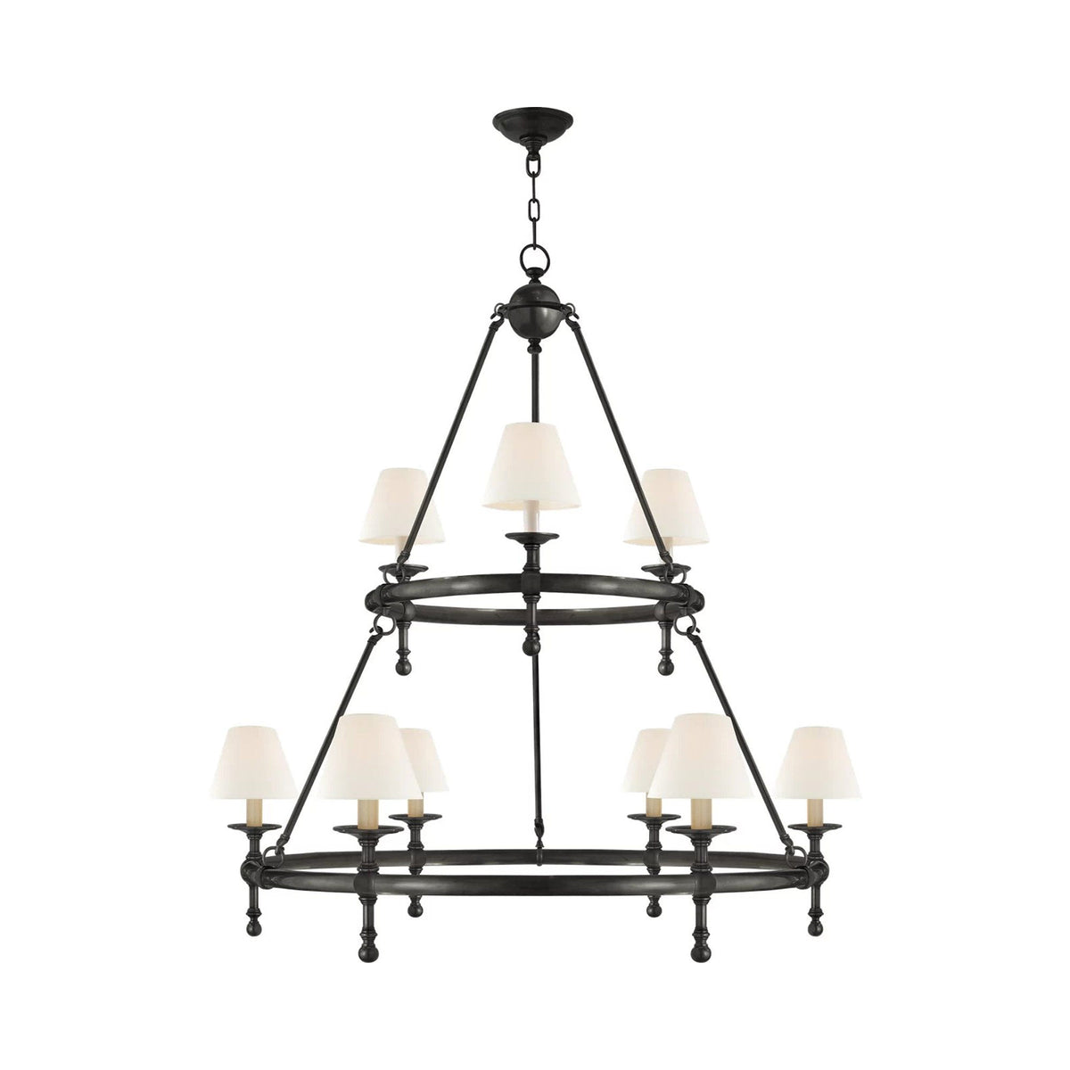 Classic Two-Tier Ring Chandelier.