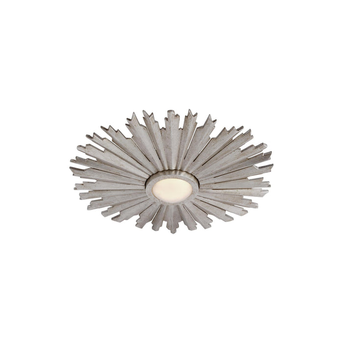 Claymore LED Flush Mount Ceiling Light in Burnished Silver Leaf(Small).