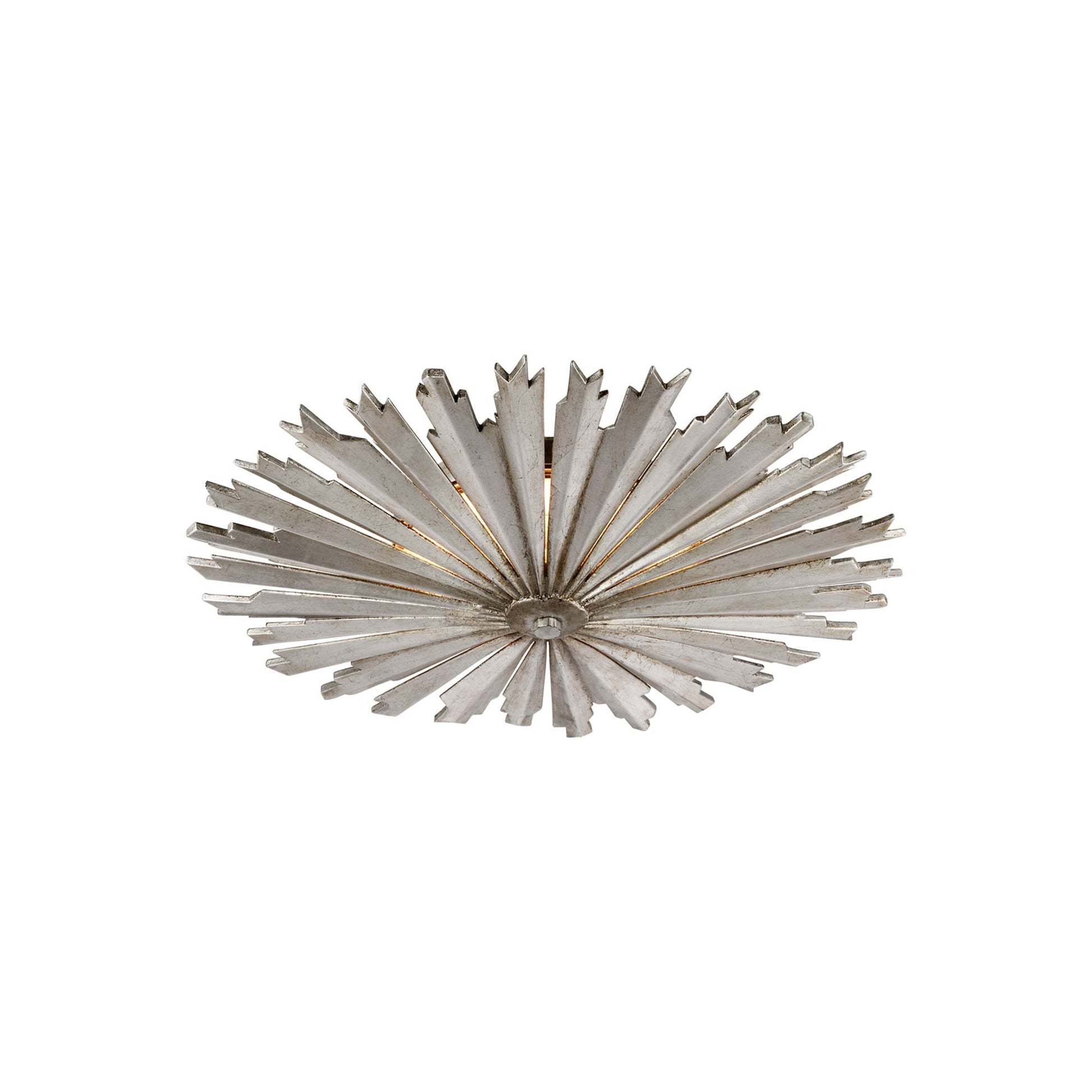 Claymore LED Flush Mount Ceiling Light in Burnished Silver Leaf (Medium).