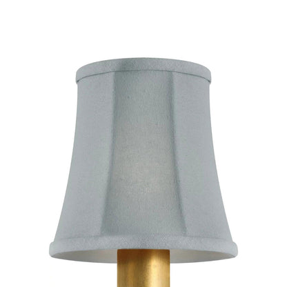 Clip Empire Lamp Shade in Blue Linen Bell (4-Inch).