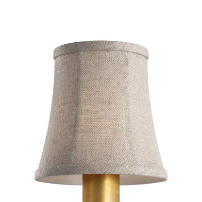 Clip Empire Lamp Shade in Natural Linen Bell (4-Inch).