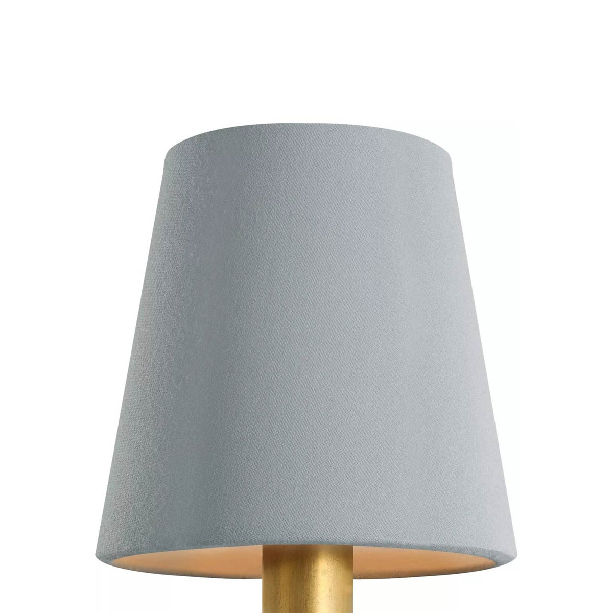 Clip Empire Lamp Shade in Blue Linen (4.25-Inch).