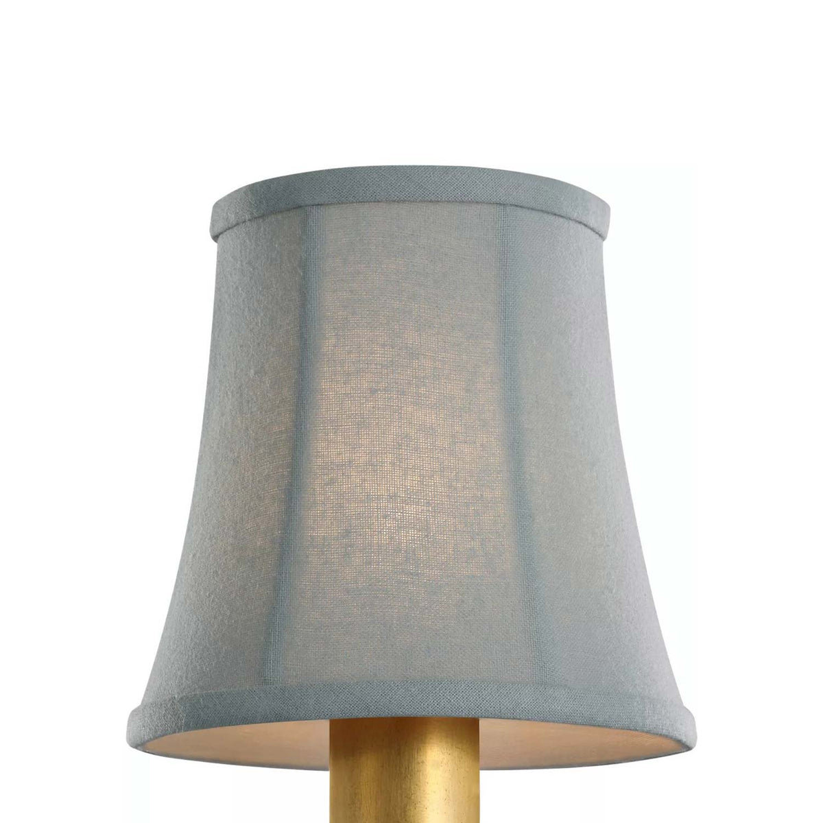 Clip Empire Lamp Shade in Blue Linen Soft (4.25-Inch).