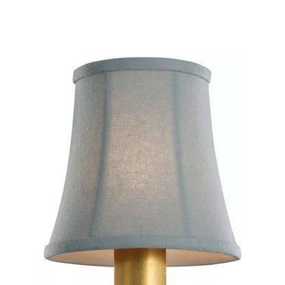 Clip Empire Lamp Shade in Blue Linen Soft (4.25-Inch).