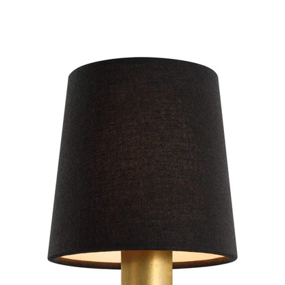 Clip Empire Lamp Shade in Black Linen (5-Inch).