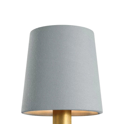 Clip Empire Lamp Shade in Blue Linen (5-Inch).