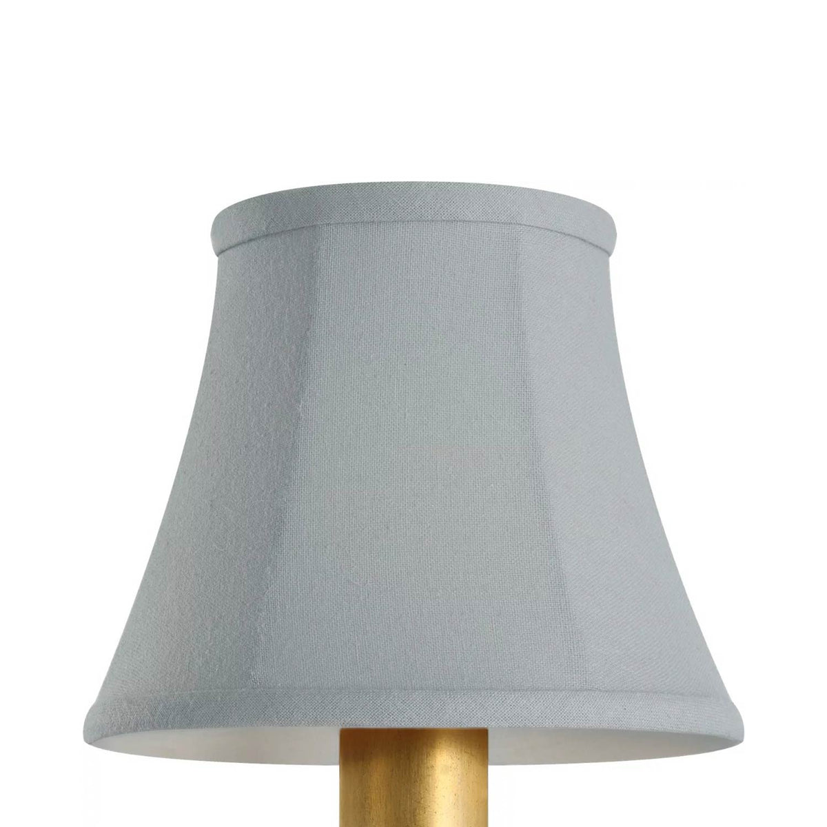 Clip Empire Lamp Shade in Blue Linen Bell (5-Inch).