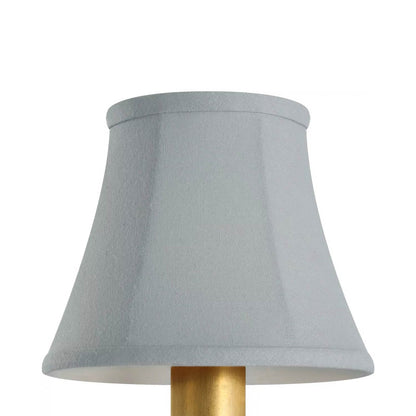 Clip Empire Lamp Shade in Blue Linen Bell (5-Inch).