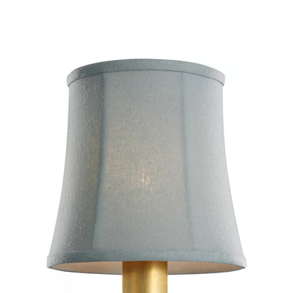 Clip Empire Lamp Shade in Blue Linen Soft (5-Inch).