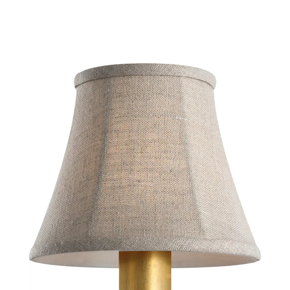 Clip Empire Lamp Shade in Natural Linen Bell (5-Inch).