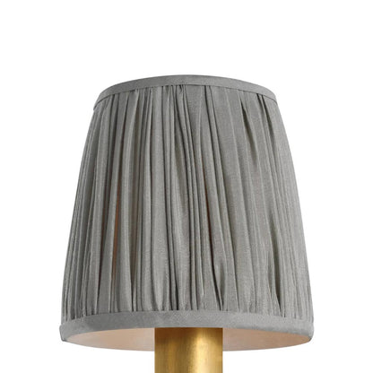 Clip Empire Lamp Shade in Pleated Mist Silk (5-Inch).