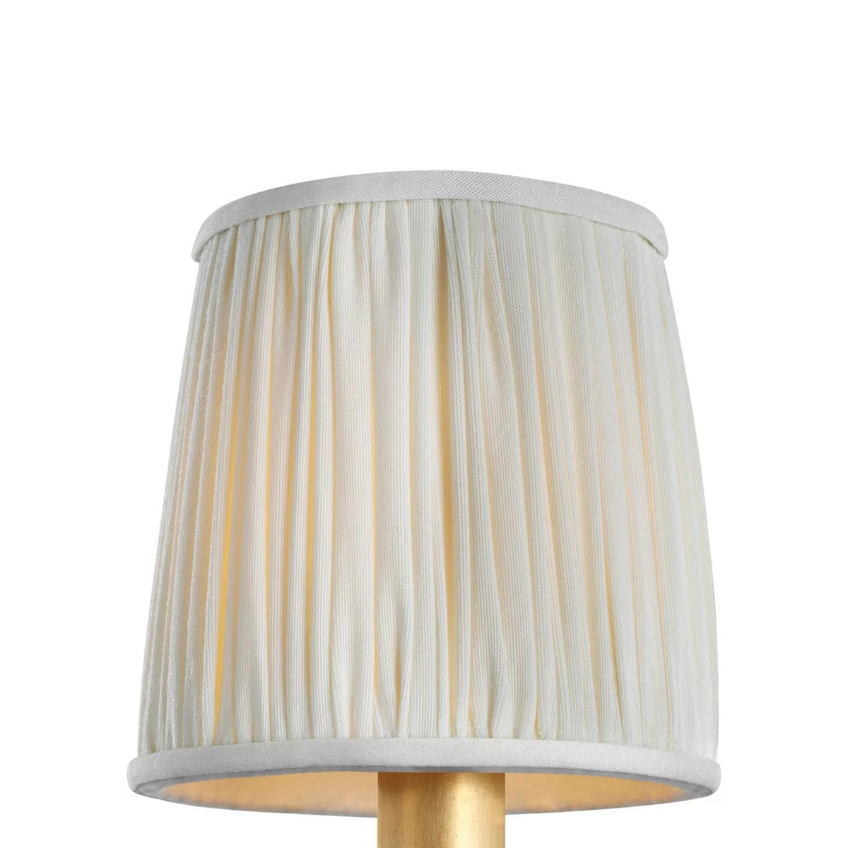 Clip Empire Lamp Shade in Pleated Silk (5-Inch).